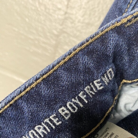 American Eagle Jeans Womens 6 Short Favorite Boyfriend Denim Stretch Blue Faded - Picture 7 of 13